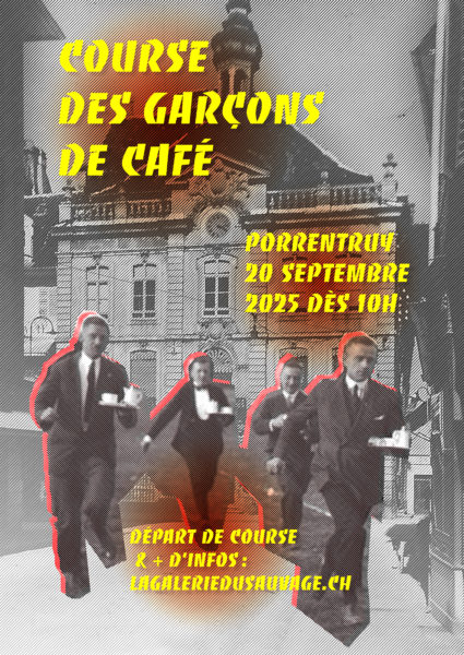 COURSE DES GARÇONS DE CAFÉ exposition de à la Galerie du Sauvage